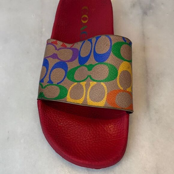 Coach Sandal Shoes Slides Rainbow Collection Slide Shoes - Picture 4 of 11